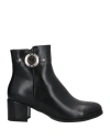 Gai Mattiolo Woman Ankle Boots Black Size 10 Textile Fibers In Black