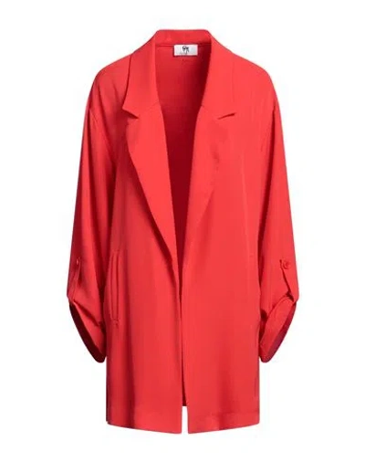 Gai Mattiolo Woman Blazer Red Size 12 Polyester, Elastane