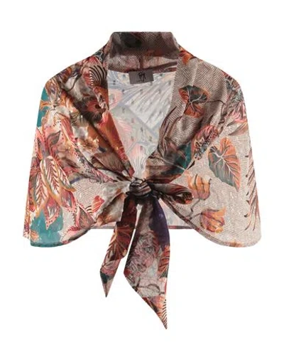 Gai Mattiolo Woman Cape Rust Size 4 Polyester, Polyamide In Red