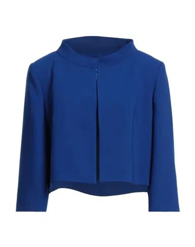 Gai Mattiolo Woman Jacket Bright Blue Size 4 Polyester