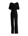 Gai Mattiolo Woman Jumpsuit Black Size 4 Polyamide, Metallic Fiber, Elastane