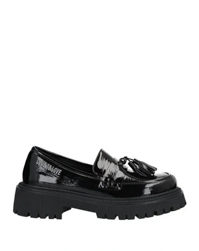 Gai Mattiolo Woman Loafers Black Size 11 Textile Fibers