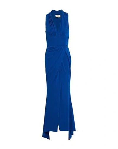 Gai Mattiolo Woman Maxi Dress Bright Blue Size 8 Polyester, Elastane