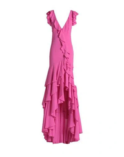 Gai Mattiolo Woman Maxi Dress Fuchsia Size 12 Polyester In Pink