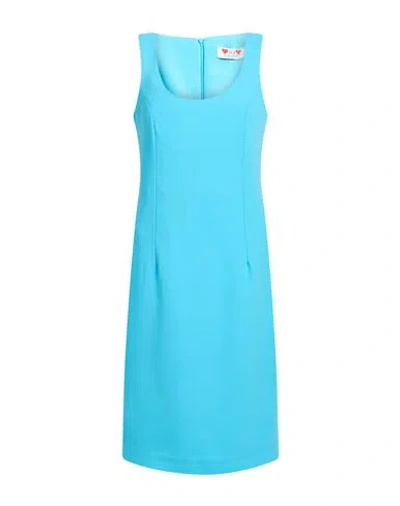 Gai Mattiolo Woman Midi Dress Azure Size 8 Polyester In Blue