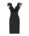 Gai Mattiolo Woman Midi Dress Black Size 6 Polyester In Black