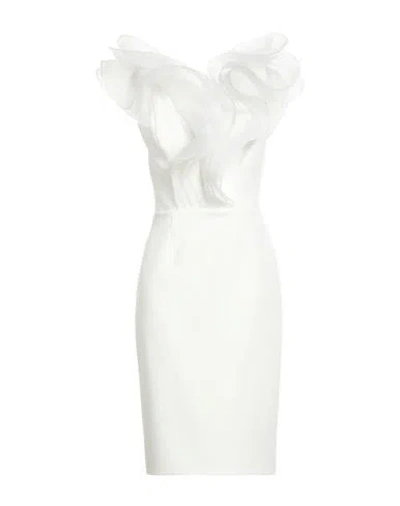 Gai Mattiolo Woman Midi Dress White Size 6 Polyester In White