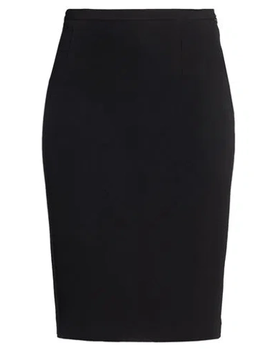 Gai Mattiolo Woman Midi Skirt Black Size 12 Acetate, Viscose