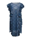 Gai Mattiolo Woman Mini Dress Blue Size 8 Polyester, Elastane In Blue