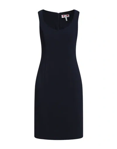 Gai Mattiolo Woman Mini Dress Midnight Blue Size 10 Polyester