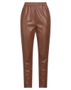 Gai Mattiolo Woman Pants Brown Size 14 Polyurethane In Brown