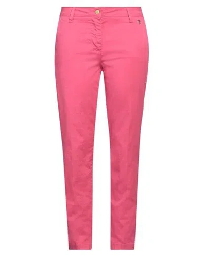 Gai Mattiolo Woman Pants Fuchsia Size 6 Cotton, Elastane In Pink
