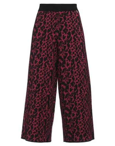 Gai Mattiolo Woman Pants Garnet Size L Viscose, Merino Wool, Polyamide, Elastane In Red