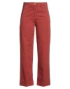 Gai Mattiolo Woman Pants Rust Size 8 Cotton, Elastane In Red