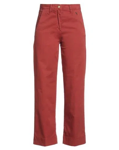 Gai Mattiolo Woman Pants Rust Size 8 Cotton, Elastane In Red