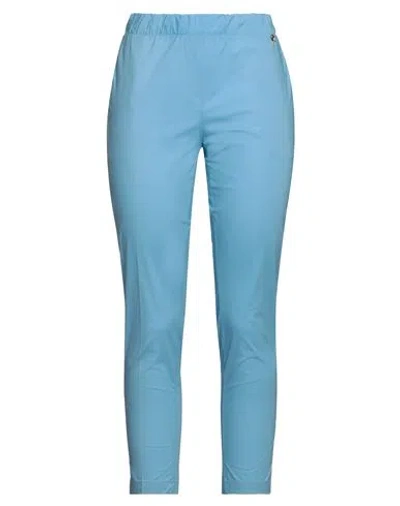 Gai Mattiolo Woman Pants Sky Blue Size 10 Cotton, Elastane