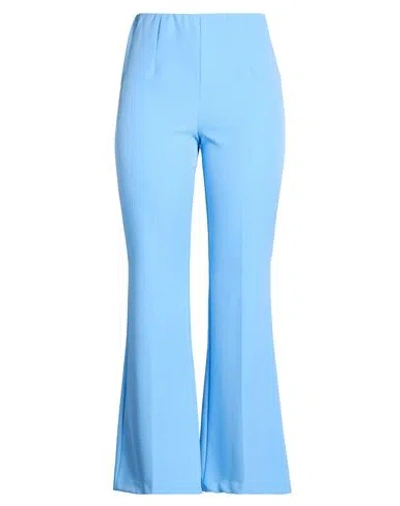 Gai Mattiolo Woman Pants Sky Blue Size 12 Polyester, Elastane