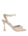 Gai Mattiolo Woman Sandals Beige Size 7 Leather
