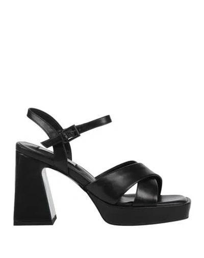 Gai Mattiolo Woman Sandals Black Size 7 Leather