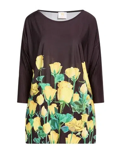 Gai Mattiolo Woman Top Black Size 8 Polyester, Elastane