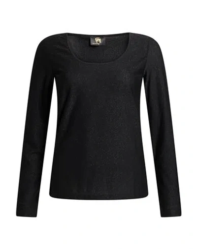 Gai Mattiolo Woman Top Black Size 8 Polyester, Viscose, Nylon, Elastane