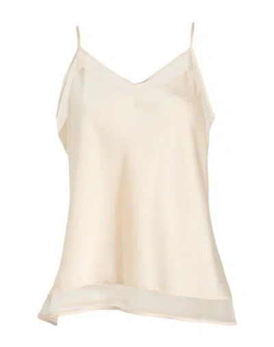 Gai Mattiolo Woman Top Cream Size 12 Polyester In White