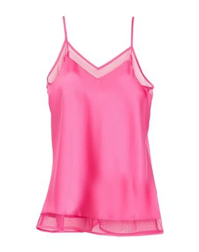 Gai Mattiolo Woman Top Fuchsia Size 10 Polyester In Pink