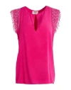 Gai Mattiolo Woman Top Fuchsia Size 14 Viscose In Pink