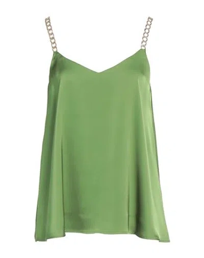 Gai Mattiolo Woman Top Green Size 8 Polyester, Elastane