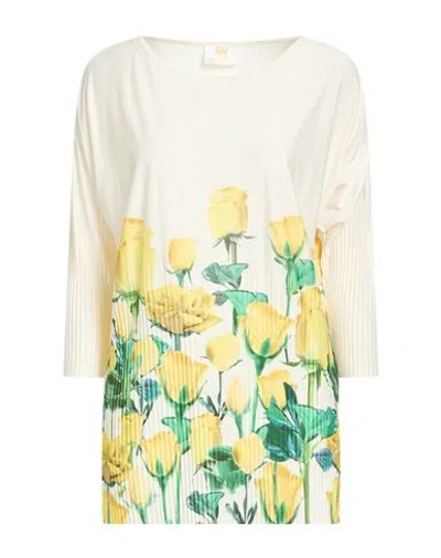 Gai Mattiolo Woman Top Ivory Size 6 Polyester, Elastane In Neutral