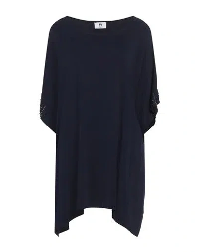 Gai Mattiolo Woman Top Midnight Blue Size 10 Viscose