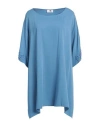 Gai Mattiolo Woman Top Pastel Blue Size 14 Viscose In Blue