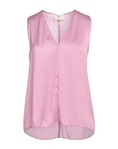 Gai Mattiolo Woman Top Pink Size 12 Polyester