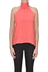 Gaia Boldetti Crepè Silk Top In Salmon