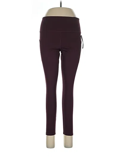 Pre-owned Gaiam Active Pants In Burgundy