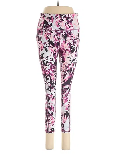 Pre-owned Gaiam Active Pants In Pink