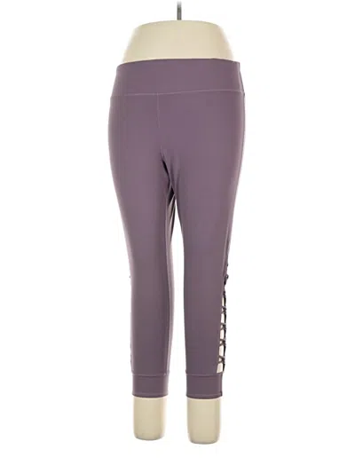 Pre-owned Gaiam Active Pants In Purple