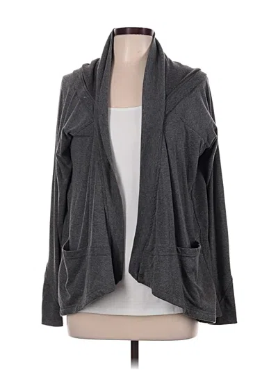 Pre-owned Gaiam Cardigan Sweater In Gray