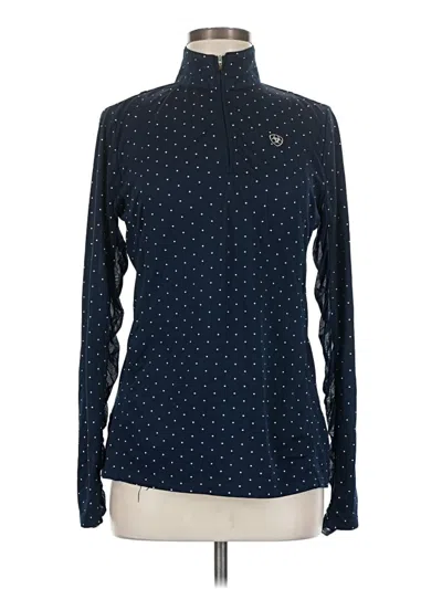 Pre-owned Gaiam Long Sleeve Polo Shirt In Blue