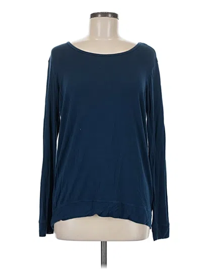 Pre-owned Gaiam Long Sleeve T-shirt In Blue