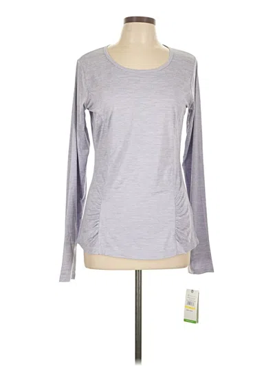 Pre-owned Gaiam Long Sleeve T-shirt In Gray
