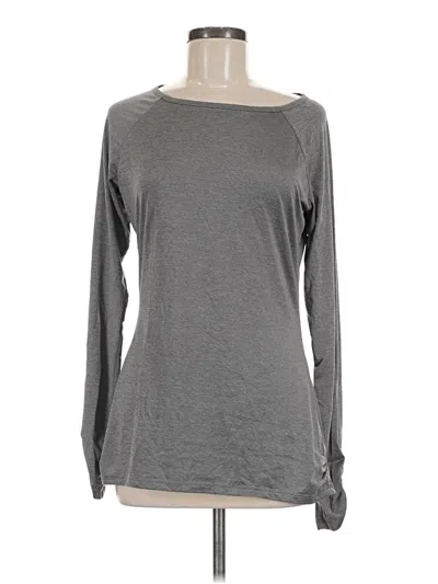 Pre-owned Gaiam Long Sleeve T-shirt In Gray