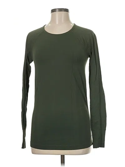 Pre-owned Gaiam Long Sleeve T-shirt In Green