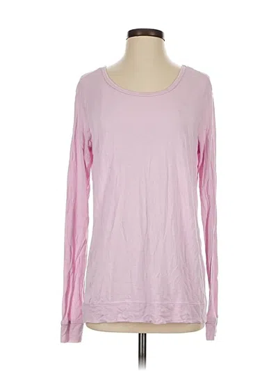 Pre-owned Gaiam Long Sleeve T-shirt In Pink