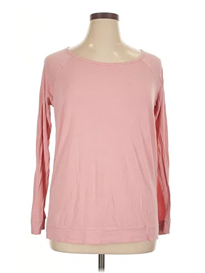 Pre-owned Gaiam Long Sleeve T-shirt In Pink