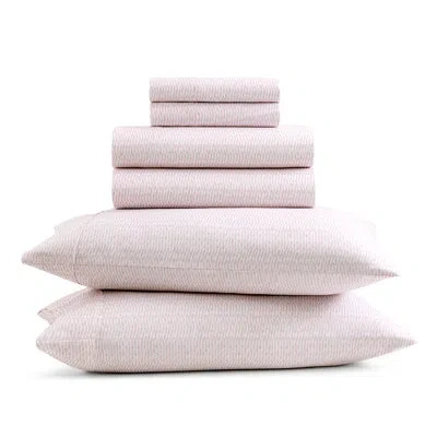 Gaiam Microfiber Cooling Wrinkle-resistant Sheet Set In Ikat Fan Blush