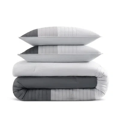 Gaiam Microfiber Soft & Lightweight Percale Comforter Set In Gray