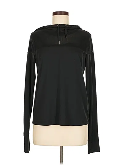 Pre-owned Gaiam Pullover Hoodie In Black