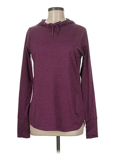 Pre-owned Gaiam Pullover Hoodie In Burgundy