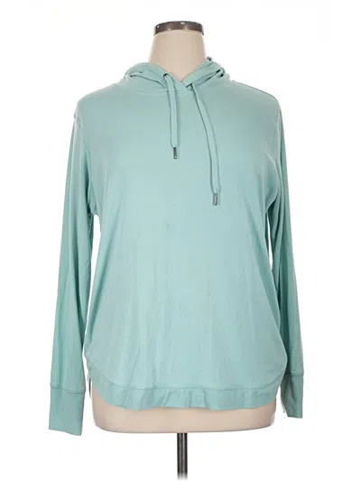 Pre-owned Gaiam Pullover Hoodie In Teal